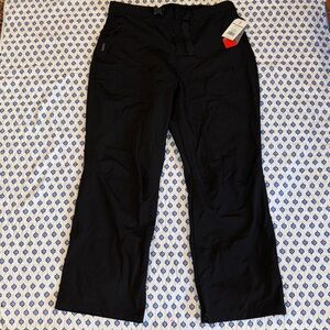 NWT XLT men’s Black soft shell snow ski Pants belted Free Country